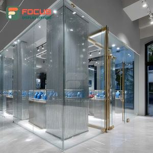 Sistema de Exhibición de Joyería de Alta Visibilidad, Vitrina de Mostrador para Centro Comercial con Marco de Madera - Product Image 1