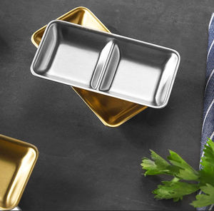 조미료 서빙 접시 304 1/<span class=keywords><strong>2</strong></span>/<span class=keywords><strong>3</strong></span> 칸막이와 스테인레스 스틸 디핑 접시 냄비 바베큐 소스 전채 부엌 - Product Image 5