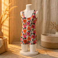 Combinaisons et barboteuses extensibles pour petites filles, imprimé hawaïen, collection 2026, pour le sport et les loisirs – Vente en gros