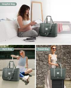 Échantillon gratuit Nouveau design Multifonctionnel Premium Mode Réutilisable Voyage Shopping Toile Décontracté Pochette épaule Sac à main pour femme - Product Image 4