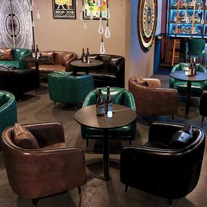 Bar rétro de luxe, canapé lounge, table et chaise, whisky, musique, bar à manger, banquette, café, ensemble table et chaise individuels - Product Image 2