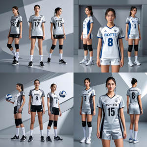 قمصان فريق كرة الطائرة للجنسين عالية الجودة بسعر المصنع، قابلة للتنفس ومرنة، بيضاء اللون، 100% بوليستر بتقنية النقل الحراري - Product Image 2