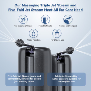 Nettoyeur d'<span class=keywords><strong>oreilles</strong></span> portable W70 étanche IP67 avec dispositif de lavage de 250 ml, 4 pressions et 10 embouts réutilisables <span class=keywords><strong>pour</strong></span> l'élimination du cérumen - Product Image 5