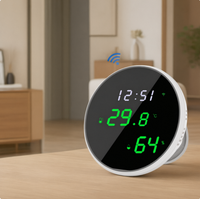 Écran LCD intelligent Tuya Wifi, capteur d'humidité et de température, moniteur de température et d'humidité Wi-Fi avec fonction horloge