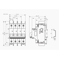Disjoncteur miniature AC 1P 2P 3P 4P DC 6kA, AC 6A-125A MCB, directement de l'usine