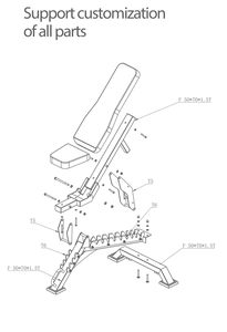 Banc d'haltères plat pour la maison équipement de gymnastique multifonction réglable banc de <span class=keywords><strong>musculation</strong></span> - Product Image 4