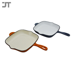 Sartén de Hierro Fundido Esmaltado de Alta Calidad, Color Naranja, Forma Cuadrada - Product Image 5