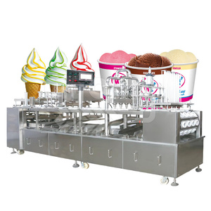 MY 4 Rotor Water Holy Gelato Taza de agua automática Forma Paquete de café Máquina de línea de llenado y sellado - Product Image 2