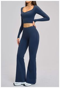 Conjunto Deportivo para Mujer, Top de Yoga con Espalda Descubierta, Leggings de Cintura Alta con Efecto Levanta Glúteos, para Fitness, Running y Actividades al Aire Libre - Product Image 3