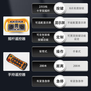 รีโมทคอนโทรลไร้สายอุตสาหกรรมอัจฉริยะ LCC สำหรับเครนแบบโครงเหล็ก พร้อมรีโมทไร้สายแบบคานคู่และคานเดี่ยวสำหรับเครนแบบตั้งเสา - Product Image 3