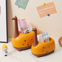 Boîte de rangement de bureau en forme de cerf/girafe, organisateur de maquillage multifonctionnel, porte-stylo pour cosmétiques, papeterie, télécommande