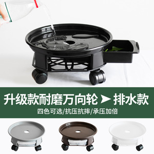 Boîte mobile universelle de collecte d'eau de plateau de base de pot de fleur de résine de roue avec des rouleaux pour les supports intérieurs et extérieurs de pot de fleur - Product Image 3