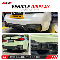 Diffuseur arrière ZESON en fibre de carbone véritable style M5 pour BMW Série 5 G30 M5 F90 540i 530i 2017-2023