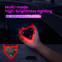 Lumière d'ambiance LED en forme de cœur pour fenêtre de voiture HC, alimentée par énergie solaire, décoration néon intérieure et extérieure