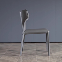 Nordique moderne Simple dossier robuste Durable selle en cuir métal chaise de salle à manger maison hôtel appartement Restaurant salle à manger