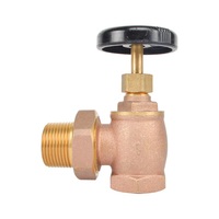 Yüksek Kaliteli Kurşunsuz Pirinç Köşe Valfi 1-1/4" Buhar Radyatörü Su Kesme Valfi