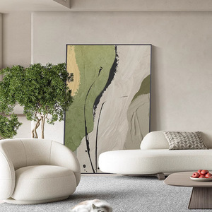 Abstract Oil Canvas Wall Art Contemporary Living Room Decor <b>Large</b> Size Single <b>Frame</b> Aluminum Alloy <b>Frame</b> - Product Image 1