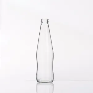 Garrafas de vidro para bebidas refrigerantes a granel, suco de água, soda, água, refrigerante, tônico redondo, coroa de pedra branca, 275ml