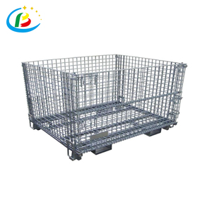 Công nghiệp có thể gập lại thép <span class=keywords><strong>Pallet</strong></span> hộp đóng mở dây lưới container <span class=keywords><strong>Stackable</strong></span> kim loại lưu trữ lồng cho kho - Product Image 3