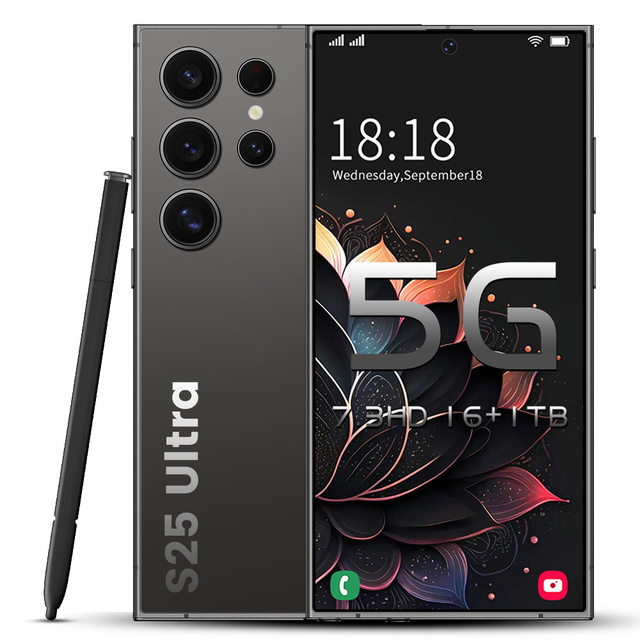 2026 Newest S25 Ultra 16GB+512GB Smartphone7.3 Inch AMOLED Screen Android15 Smartphone Red Mi Fingerprint Unlocked Mobile Phone