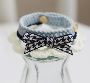 <span class=keywords><strong>Collar</strong></span> ajustable para perro pequeño y cachorro, hecho a mano, con pajarita - Product Image 2