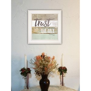 HMS fiducia nel muro di arte del signore bianco incorniciato stampa ispirante citazione biblica per l'arredamento della casa - Product Image 4