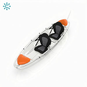 Kayak transparent Miico pour 2 personnes en polycarbonate - Canoë transparent pour excursions aquatiques panoramiques, photographie et loisirs - Product Image 1