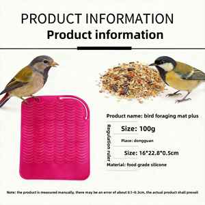 Plateau de forrage transfrontalier pour oiseaux, plat et créatif, pour perruches, distributeur lent, en silicone, indéformable, de qualité alimentaire, tapis irrégulier - Product Image 4