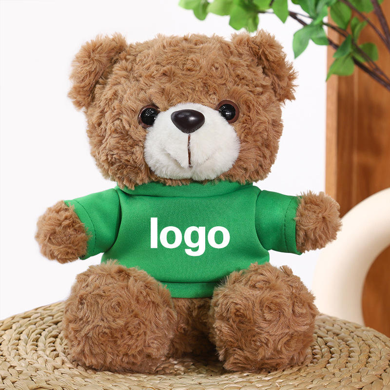 Green t-shirt-brown bear