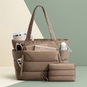 Women Puffer Tote <strong>Bag</strong> Lightweight Puffy Work Handbag <strong>Teacher</strong> Nurse Quilted Shoulder <strong>Bag</strong> - Product Image 1