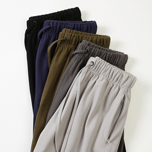 Joggers coupe ample avec poche 260g Conception légère à glissière d'été - Product Image 1