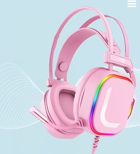 Populaire rose 3.5mm bandeau confortable Microphone <span class=keywords><strong>PC</strong></span> ordinateur <span class=keywords><strong>casque</strong></span> de jeu <span class=keywords><strong>casque</strong></span> <span class=keywords><strong>Gamer</strong></span> Auriculares - Product Image 3