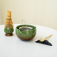 Bol à matcha avec bec verseur, outil à matcha, brosse, bol à thé, ensemble de mélangeurs, céramique japonaise, glaçure de four, cérémonie du thé Hyakutenri