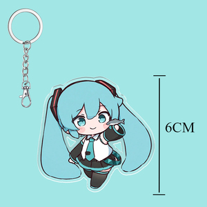 Porte-clés Hatsune Miku, accessoire d'anime, porte-clés en acrylique de 6 cm, décoration de <span class=keywords><strong>sac</strong></span> de dessin animé, porte-clés mignon, cadeaux d'anniversaire pour amis et fans - Product Image 6