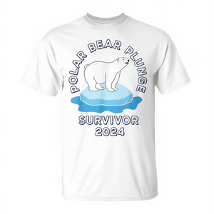 T-shirt unisexe Polar Bear Plunge Survivor 2024, taille adulte S M L XL XXL - Product Image 2