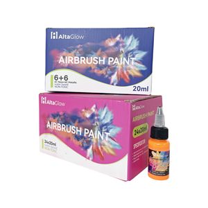 Juego de Pintura Acrílica para Aerógrafo de 24 Colores y 20 ml para Lienzo, Papel y Piedra - Product Image 2