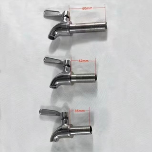 Robinet conique en acier inoxydable de 12 mm à 20 mm pour fûts de chêne, vin, whisky, bière, rhum, brandy, kombucha – Robinet manuel durable - Product Image 1