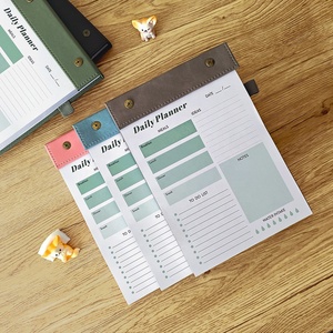 ปกหนังแบบกําหนดเองนักวางแผนรายวันฉีกขาดรายการการวางแผนแผ่นแผ่นจดบันทึกที่ไม่มีวันที่เรียงรายเป็นจุดวารสารเปล่า - Product Image 6