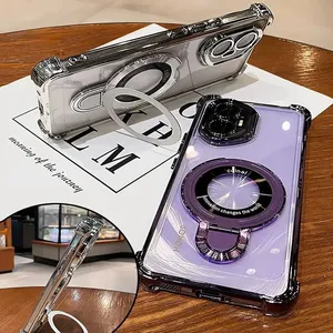 Funda 360 para <span class=keywords><strong>Honor</strong></span> <span class=keywords><strong>X80</strong></span> <span class=keywords><strong>Pro</strong></span> Max °   Soporte Giratorio con Protector de Lente y Funda de TPU Transparente Antiamarilla para <span class=keywords><strong>Honor</strong></span> X9D, <span class=keywords><strong>Honor</strong></span> 600 Lite - Product Image 2
