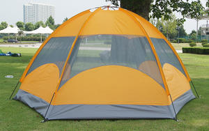 Carpas hexagonales para acampar y dormir rugoso, para 3-4 personas, puertas dobles - Product Image 3