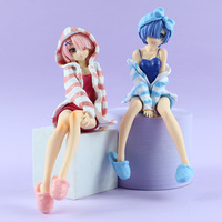 Figurines Manga 14CM Re:Zero - Commencer une nouvelle vie dans un autre monde - Figurines PVC Anime pour la maison - Filles - Rose - Rem - Ram - Jouets