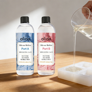 <span class=keywords><strong>Alida</strong></span> Gomma Siliconica Liquida per Stampi con Rapporto di Miscelazione 1:1, Colla Flessibile per Creazioni in Resina e Gioielli - Product Image 1