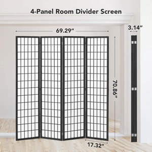 Pantalla <span class=keywords><strong>DE</strong></span> PRIVACIDAD plegable para separación <span class=keywords><strong>de</strong></span> habitaciones Pantalla Shoji Pared divisoria <span class=keywords><strong>de</strong></span> ambientes <span class=keywords><strong>de</strong></span> estilo japonés - Product Image 4