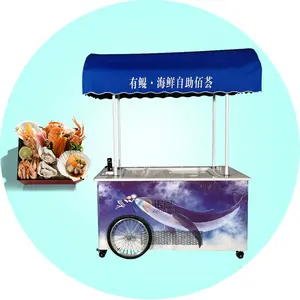 2024 Street Electric Tricycle Fast Food Food Truck Ice Cream Cart Mobile Beer Bar Cars Stainless Steel Used Cars Spain Customize