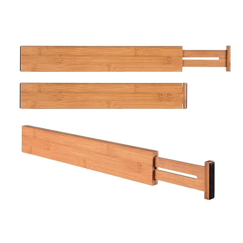 High Quality Eco-Friendly Expandable Bamboo Drawer Separators Bamboo Drawer Dividers Organizers