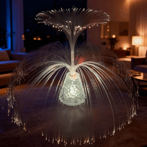 Đèn sợi quang LED nhiều màu sắc đổi màu dạng sứa, cung cấp bởi nhà máy, dùng trang trí nội thất, quán bar, tạo không khí, đèn ngủ - Product Image 1