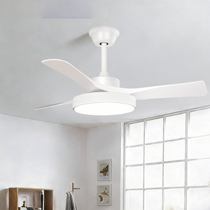 3 Blade White <b>Ceiling</b> Fan With <b>Light</b>, 3 Color Dimmable Silent Reversible DC Motor Fan <b>Light</b> With <b>Remote</b> For Bedroom - Product Image 3