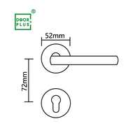 Doorplus Factory Supply Custom Luxury Bedroom Hotel Lever Poignées de porte internes noires pour portes en bois