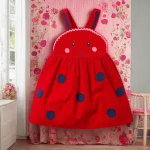 New Fashion Children Wholesale Cord Ladybird Pinnie - Pale Red Ladybird Best Design Top Quality Dress Kids Girl