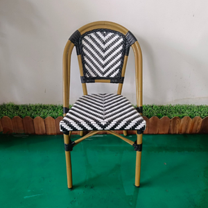 Mobilier d'extérieur de patio de jardin empilé chaise de salle à manger de restaurant en rotin osier français chaise de bistro de jardin en bambou de <span class=keywords><strong>Paris</strong></span> - Product Image 3